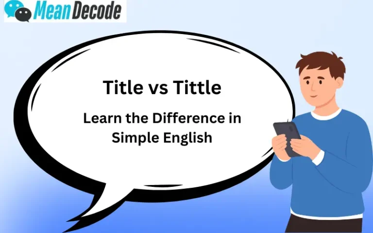 Title vs Tittle